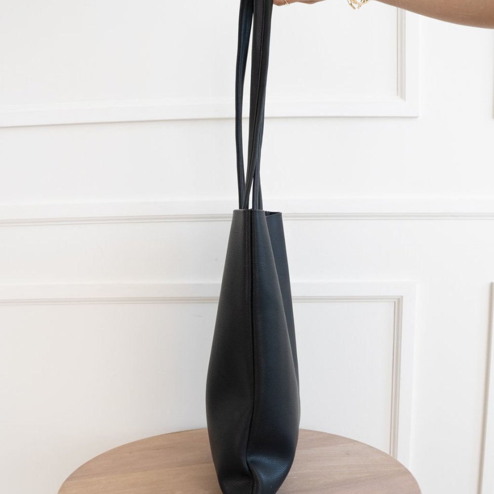 The Ava Genuine Leather Tote - Black - Picture 5 of 14